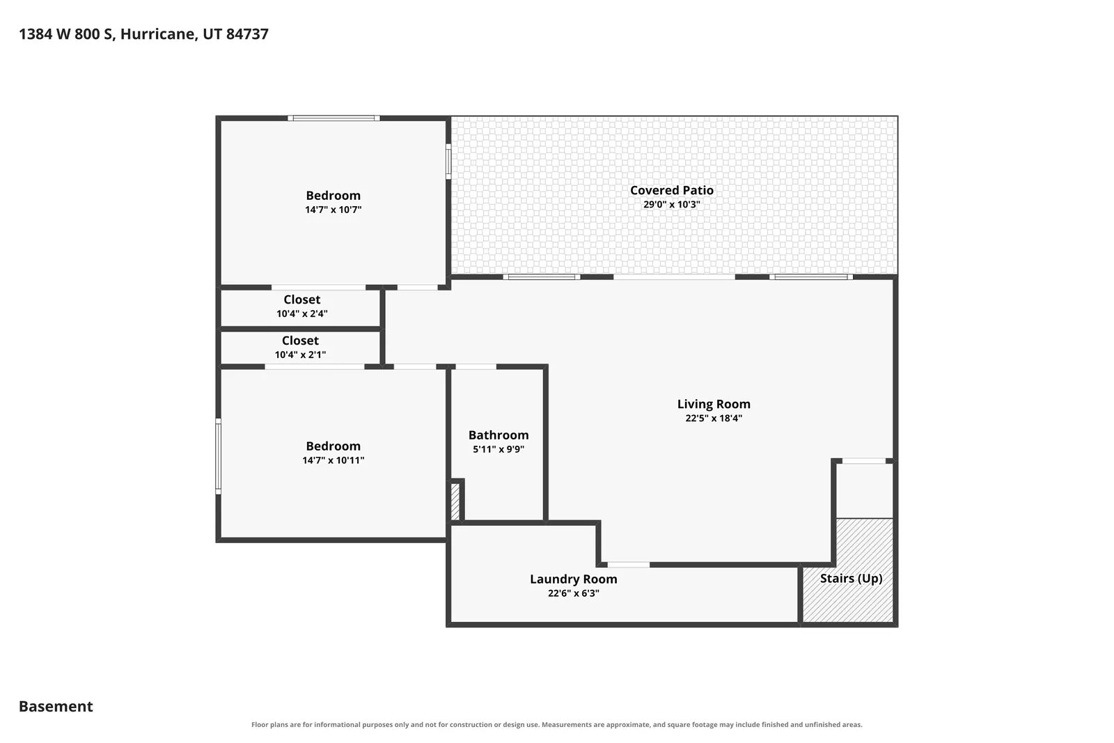 Floor plan of 1384 W 800 S: Basement