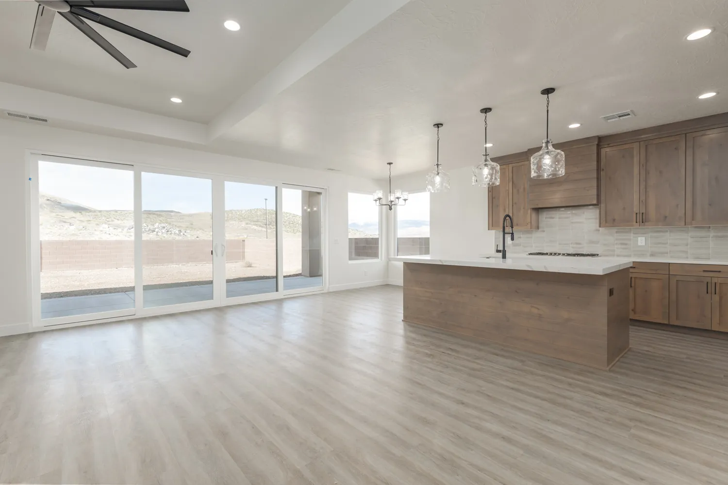 Great room open to the kitchen