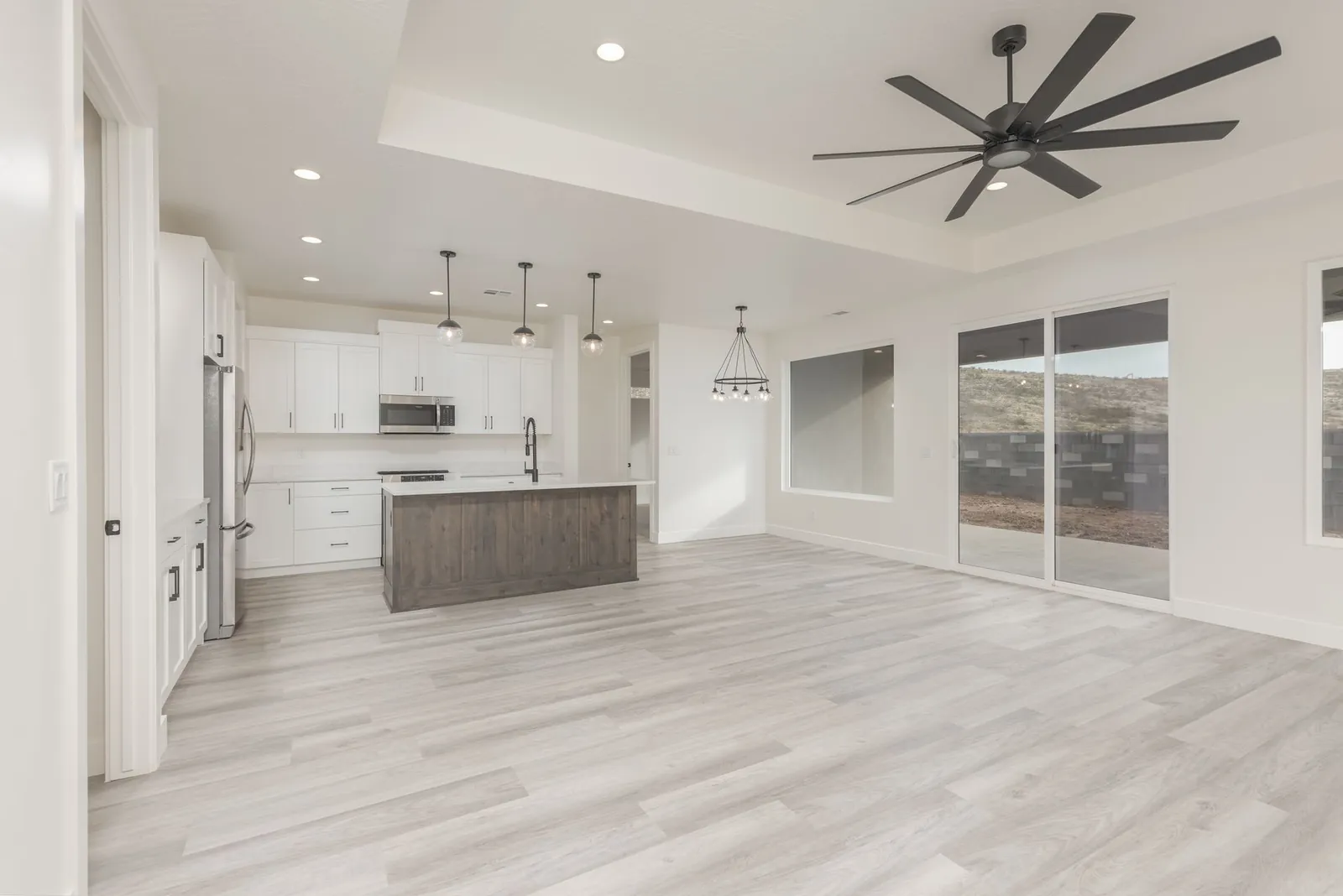 Great room open to the kitchen
