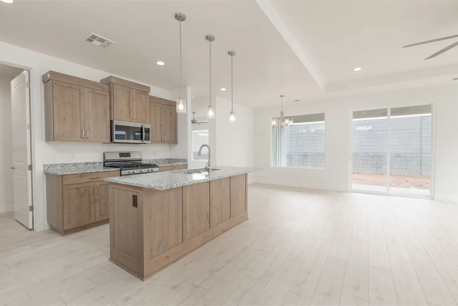 Great room open to the kitchen