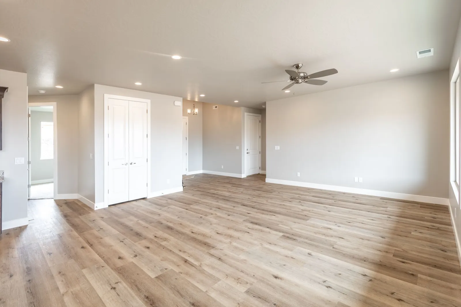 Great room with double doors