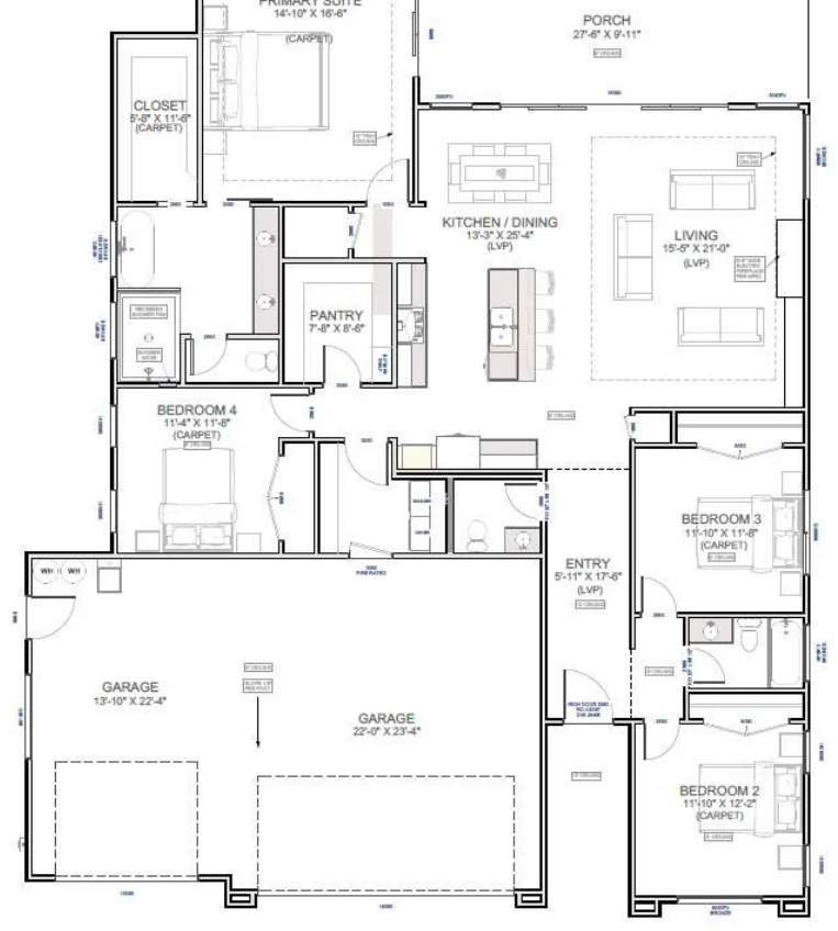 Floor plan drawing of the Kinesava