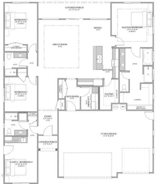 Floor plan drawing of the Ranger