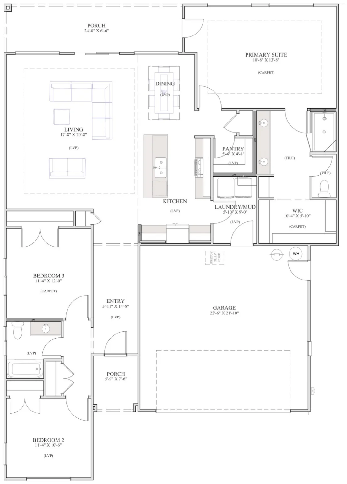 Floor plan drawing of the Subway