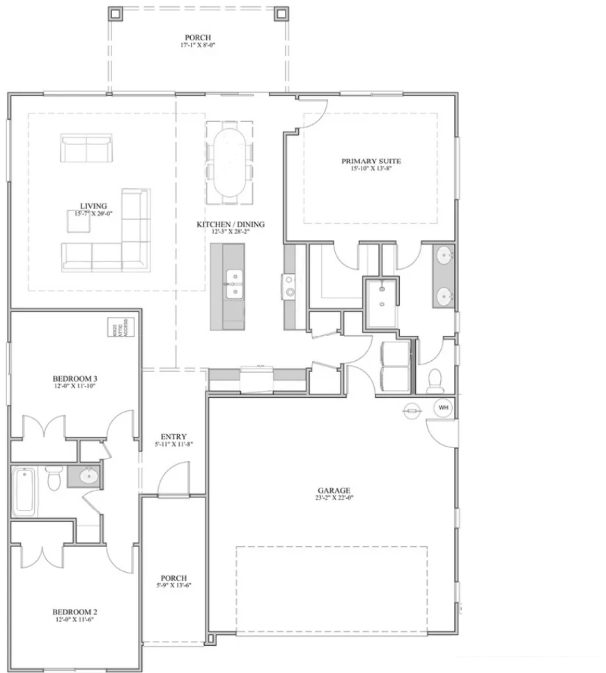 Floor plan drawing of the Watchman